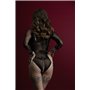 Жіноча збруя з ланцюгом та фіксаторами Feral Feelings Harness with Cuffs Black