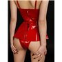 Лаковане боді зі спідницею D&A XL, червоне, з застібкою