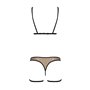 Еротичний комплект спідньої білизни Passion GABI SET S/M beige, трусики з гартерами