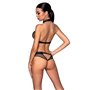Білизна з відкритим доступом Passion MOONLIGHT SET S/M black, топ, стрінги