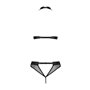 Білизна з відкритим доступом Passion MOONLIGHT SET S/M black, топ, стрінги