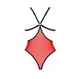 Напівпрозоре боді з мереживом Passion PEONIA BODY XXL/XXXL red