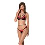 Комплект білизни Passion PEONIA SET S/M red, бра, трусики