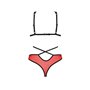Комплект білизни Passion PEONIA SET S/M red, бра, трусики