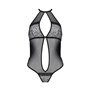 Сітчасте боді з мереживом на грудях Passion SATARA BODY S/M black