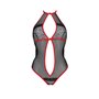 Сітчасте боді з мереживом на грудях Passion SATARA BODY S/M red