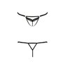Відверті трусики-стрепи з мереживом Passion Exclusive SOLON THONG XXL/XXXL, black