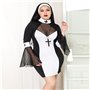 Еротичний костюм черниці JSY «Грішниця Лола» Plus Size Black, сукня, хрест, апостольник SO8359 JSY (Китай) фото - Luxbikini