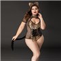 Еротичний костюм кішечки JSY «Імператриця Кітті» Plus Size, Black, боді, шнурівка, хвіст, вушка SO8360 JSY (Китай) фото - Lux...