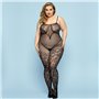 Відвертий бодістокінг JSY «Фатальна Скарлет» Plus Size, Black, імітація боді, мереживо, доступ SO8388 JSY (Китай) фото - Luxb...