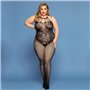 Сітчастий бодістокінг JSY «Відверта Мадлен» Plus Size, Black, імітація боді, мереживо, доступ SO8389 JSY (Китай) фото - Luxbi...