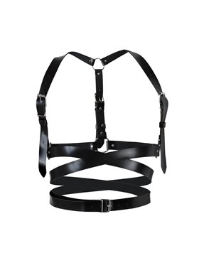 Шкіряна портупея Art of Sex - Melani Leather harness, Чорна XS-M