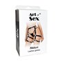 Шкіряні гартери Art of Sex - Melani Leather garters, Чорні XS-M