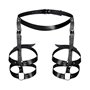 Шкіряні гартери Art of Sex - Melani Leather garters, Чорні L-2XL