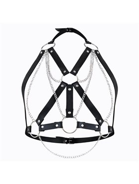 Портупея жіноча Art of Sex - Aiden Leather harness, Чорна XS-M