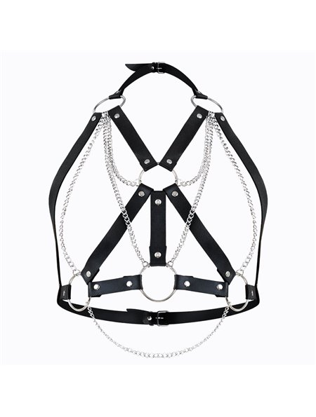 Портупея жіноча Art of Sex - Aiden Leather harness, Чорна XS-M