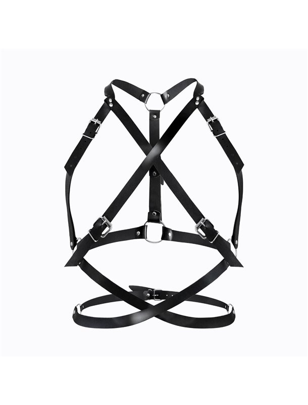 Портупея жіноча Art of Sex - Agnessa Leather harness, Чорний L-2XL