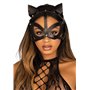 Маска кішки з екошкіри Leg Avenue Vegan leather studded cat mask Black