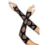 Довгі мітенки Leg Avenue Faux wrap net arm warmers One size Black, велика сітка