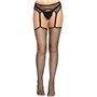 Панчохи-сітка Leg Avenue Net stockings with garter belt One size Black, пояс, підв’язки SO8577 Leg Avenue (США) фото - Luxbikini