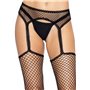 Панчохи-сітка Leg Avenue Net stockings with garter belt One size Black, пояс, підв’язки SO8577 Leg Avenue (США) фото - Luxbikini