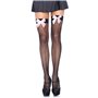 Панчохи-сітка з атласним бантиком Leg Avenue Fishnet Thigh Highs One size, Black With Bow Pink SO8596 Leg Avenue (США) фото -...