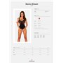 Мереживне боді Obsessive Donna Dream crotchless teddy M/L Black, відкритий доступ
