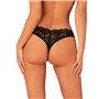 Мереживні стрінги Obsessive Donna Dream crotchless thong M/L Black, відкритий доступ