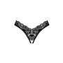 Мереживні стрінги Obsessive Donna Dream crotchless thong M/L Black, відкритий доступ
