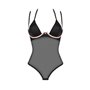Прозоре боді Obsessive Selinne teddy XS/S Black, дрібна сітка, подвійні бретелі