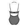 Прозоре боді Obsessive Selinne teddy M/L Black, дрібна сітка, подвійні бретелі