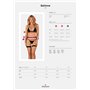 Комплект білизни Obsessive Selinne 3-pcs set XL/2XL Black, бюстгальтер, стрінги пояс для панчіх SO8669 Obsessive (Польща) фот...