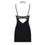 Сорочка Obsessive Selinne chemise & thong XL/2XL Black, стрінги, подвійні бретелі SO8672 Obsessive (Польща) фото - Luxbikini