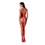 Бодістокінг з безліччю бретелей Passion BS095 One Size, red, імітація пояса та панчіх, з доступом SO8927 Passion (Польща) фот...