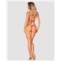 Комплект білизни з помпонами Obsessive Bobble Girl, червоний SO9024 Obsessive (Польща) фото - Luxbikini