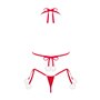 Комплект білизни з помпонами Obsessive Bobble Girl, червоний SO9024 Obsessive (Польща) фото - Luxbikini