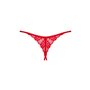 Трусики з доступом Obsessive Ingridia crotchless thong XL/2XL, червоні SO9045 Obsessive (Польща) фото - Luxbikini