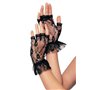 Короткі рукавички-гловелети Leg Avenue Wrist length fingerless gloves, One Size, чорні, сітка SO9088 Leg Avenue (США) фото - ...