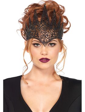 Широка корона Leg Avenue Die Cut Royal Crown, чорна
