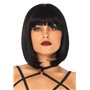 Коротка перука каре з чубчиком Leg Avenue Short natural bob wig, чорна