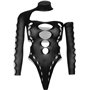 Безшовне боді на одне плече Leg Avenue Seamless thong back bodysuit, One Size, чорне