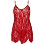Сорочка бебі-дол Leg Avenue Rose Lace Flair Chemise Red, One Size SO9101 Leg Avenue (США) фото - Luxbikini