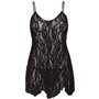 Сорочка бебі-дол Leg Avenue Rose Lace Flair Chemise Black, Queen Size SO9102 Leg Avenue (США) фото - Luxbikini