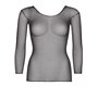 Сітчастий топ Leg Avenue Long Sleeves T-Shiets Black, One Size