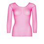 Сітчастий топ Leg Avenue Long Sleeves T-Shirts Neon Pink, One Size