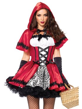 Еротичний костюм Червоної шапочки Leg Avenue Gothic Red Riding Hood L, сукня, накидка