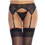 Пояс для панчіх зі стразами Leg Avenue Rhinestone Garterbelt Black One Size SO9141 Leg Avenue (США) фото - Luxbikini