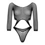 Еротичне боді Leg Avenue Top bodysuit with thong back Black