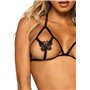 Еротичний комплект з відкритою чашкою Leg Avenue Open cup bra and pearl panty One Size Black SO9154 Leg Avenue (США) фото - L...