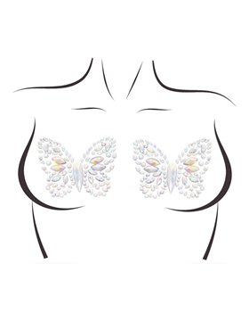 Пестис-метелики з кристалів Leg Avenue Chrysallis nipple sticker, наліпки, світяться у темряві